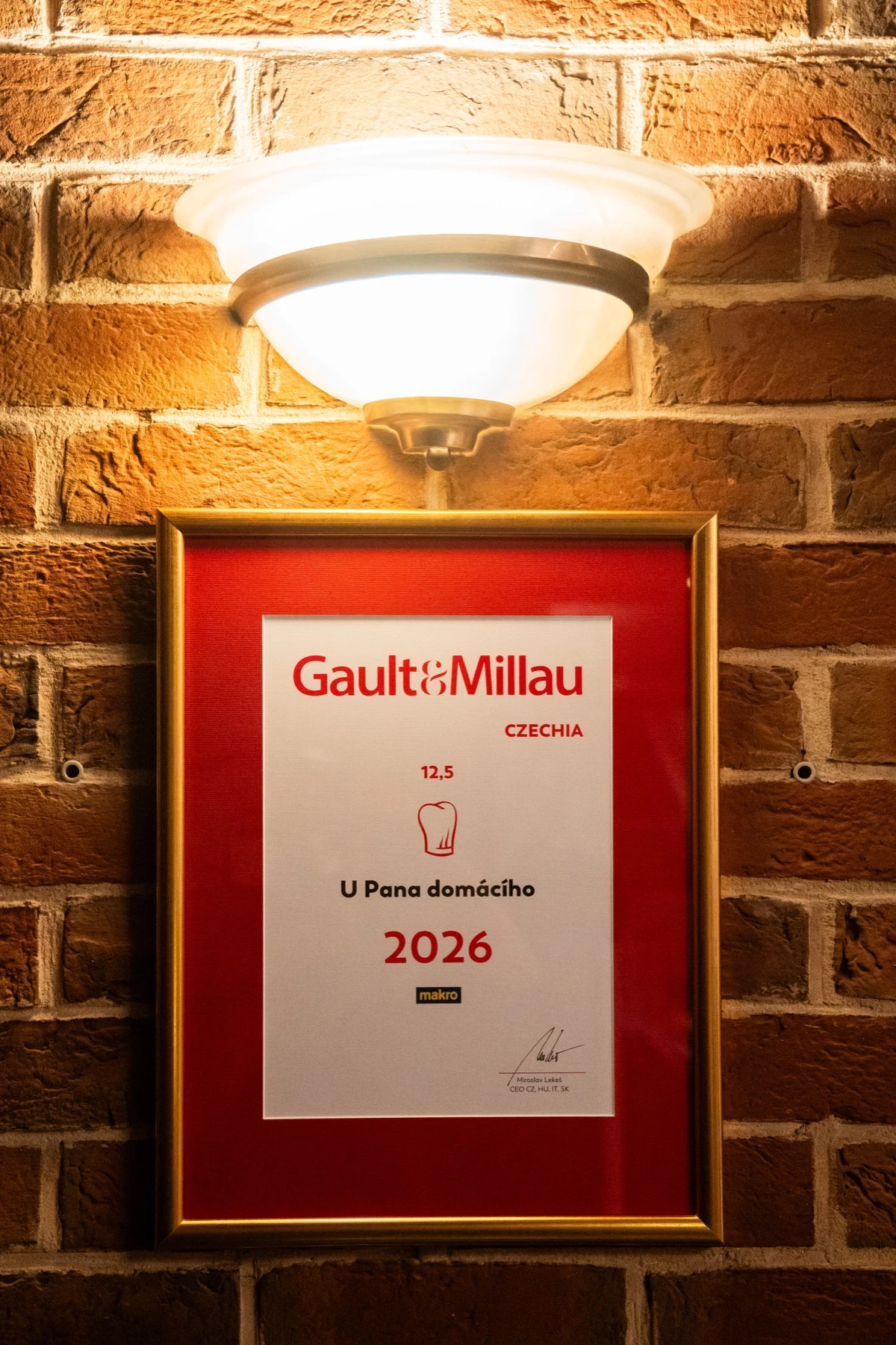 Gault & Millau 2026 — U Pana domácího