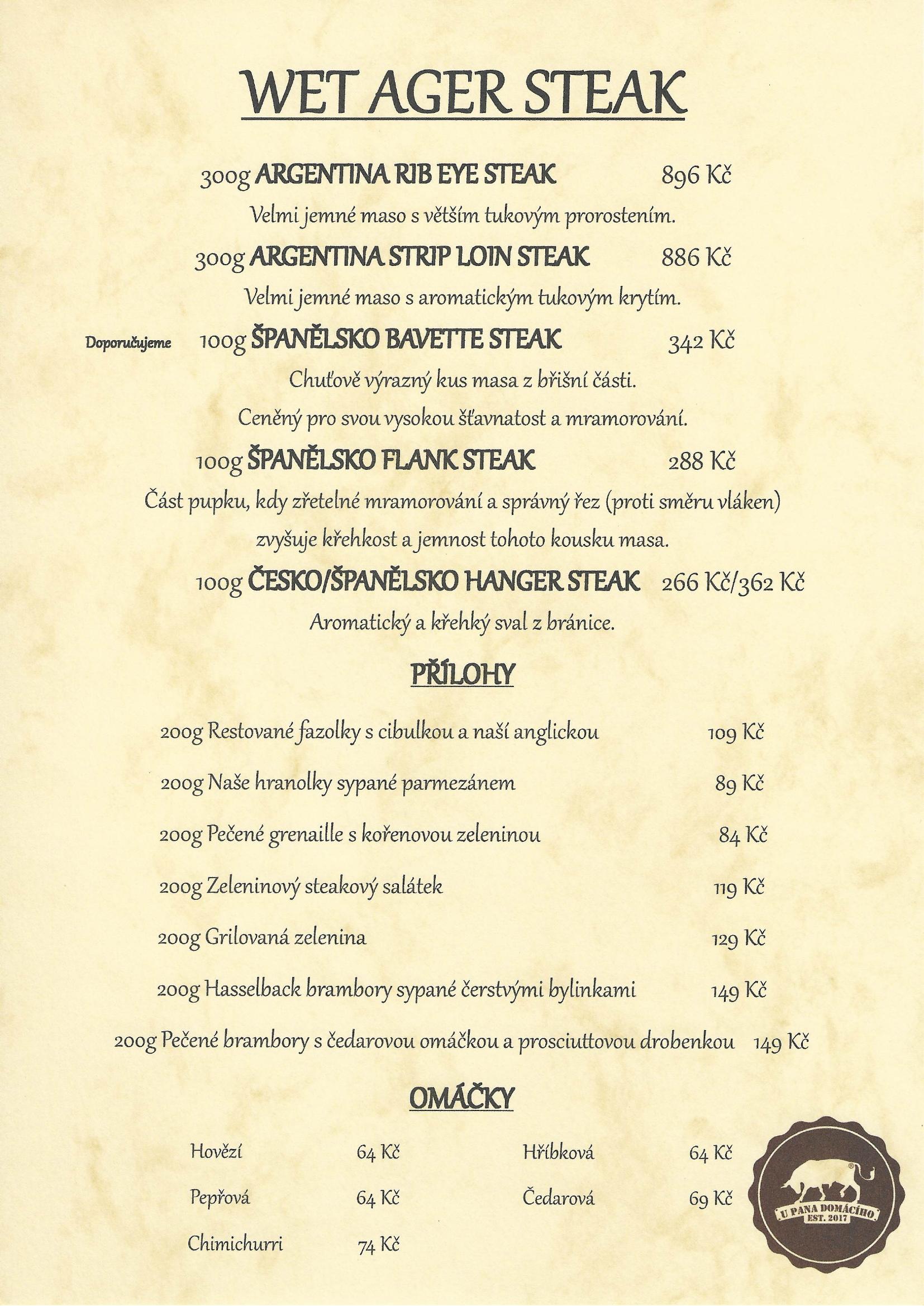 Jídelní lístek — strana 5