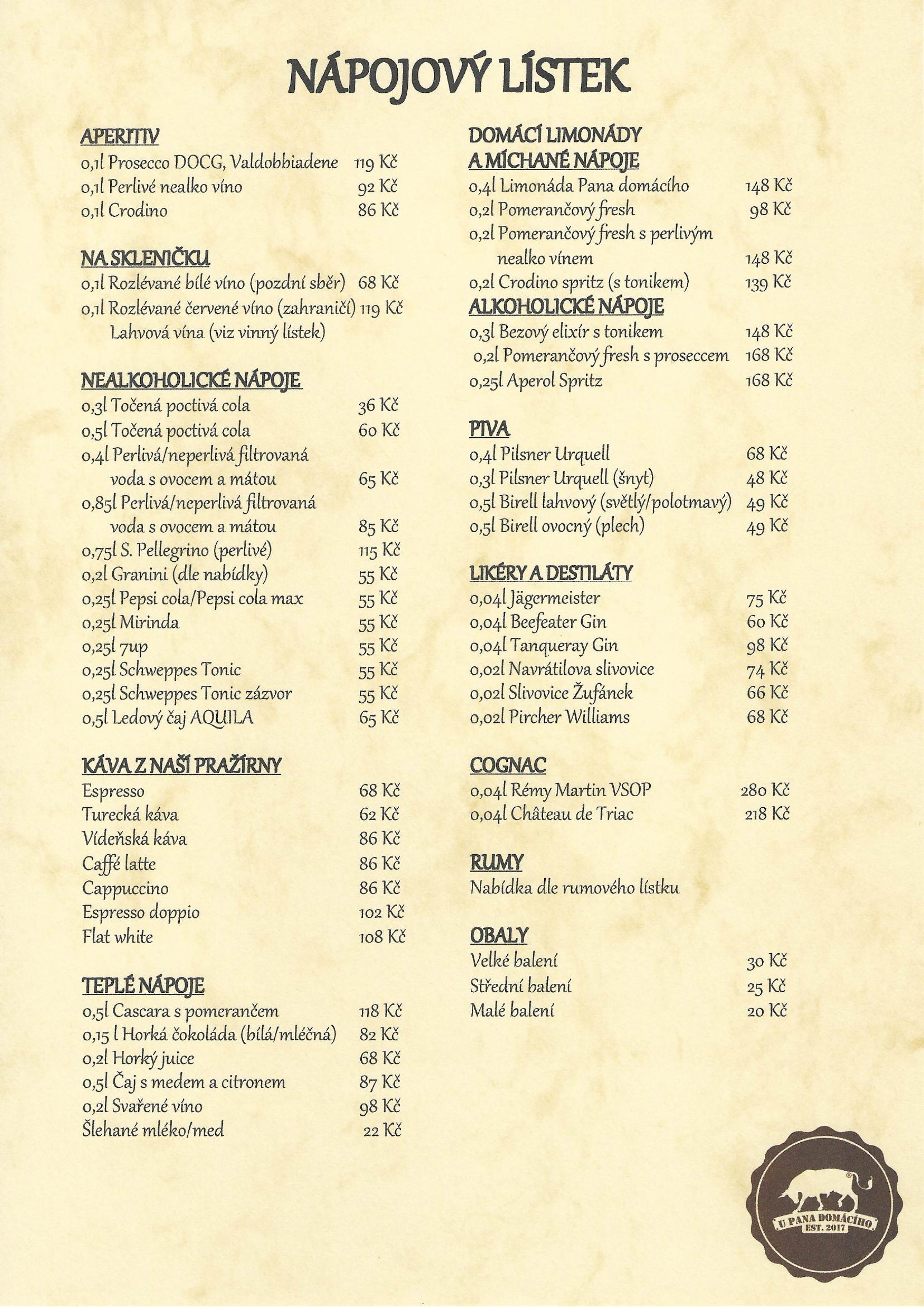 Jídelní lístek — strana 12